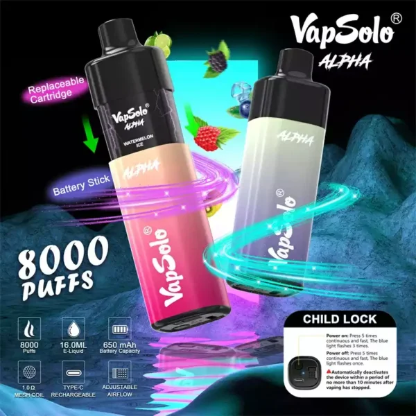 Vapsolo Alpha 8000 Puffs 3 2